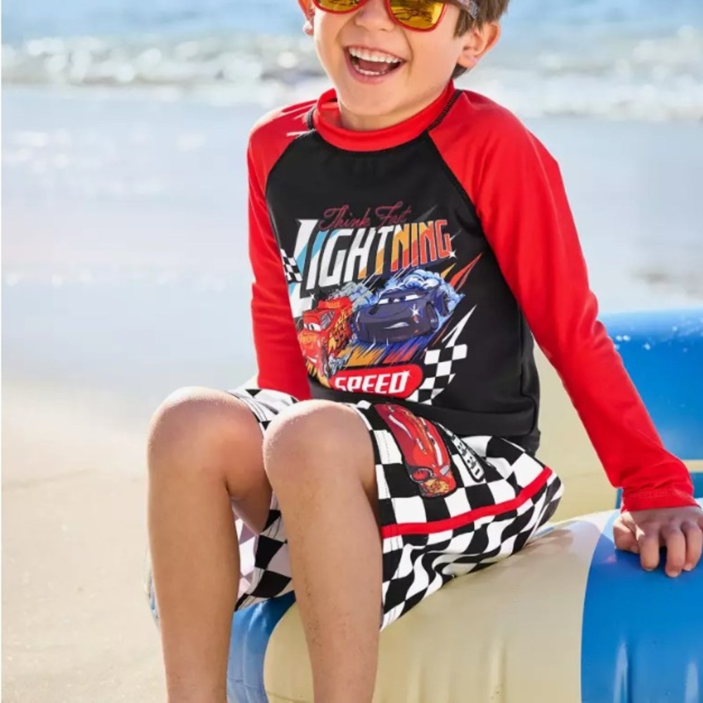 Kids Lightning Speed Rash Guard Set - Picture 3 of 4